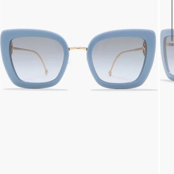 Fendi oversized 51 mm square sunglasses in blue - Picture 3 of 8